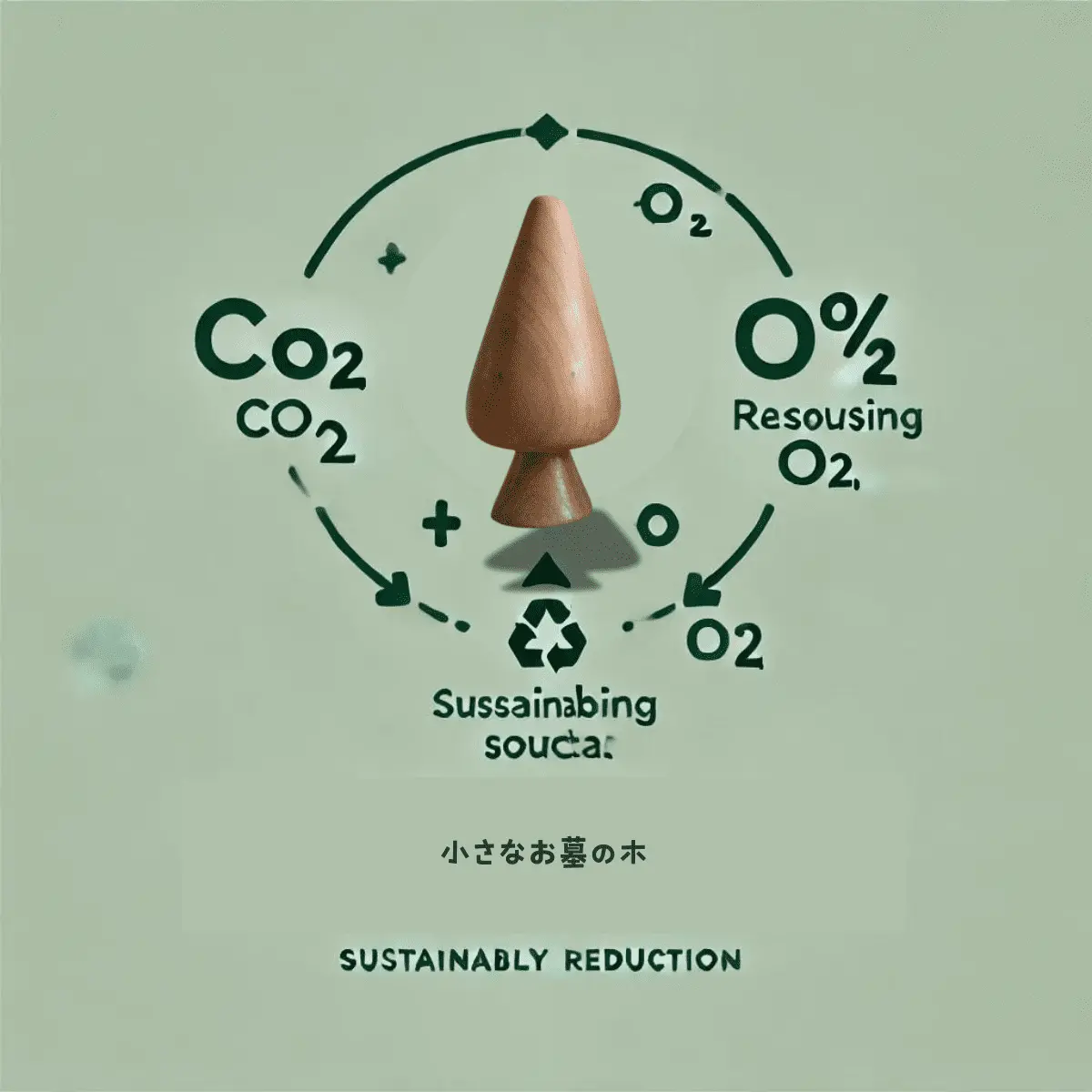 画像：樹木がCO2を吸収する